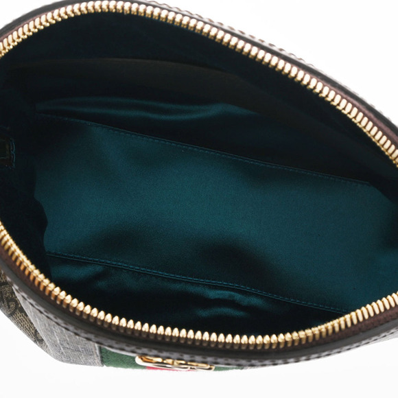 Gucci Ophidia Shoulder Bag Beige Ebony GG Supreme Canvas - Picture 9 of 9